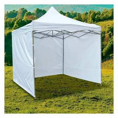 Procart Kerti sátor, quick tent 3 oldalfal, méret 3x3x3 m, állítható magasságú, acél váz, fehér