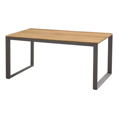 Heritage Teak antracitszürke étkezőasztal 160 cm