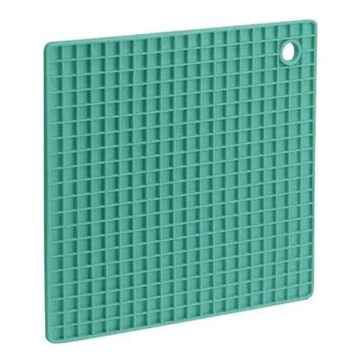 Erga Basic, négyzet alakú szilikon konyhai alátét 175x175x8 mm, türkiz, ERG-03747