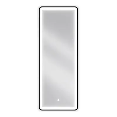 Mexen Coro, LED fürdoszobai tükör háttérvilágítással és fekete kerettel 45x120 cm, 6000K, párame