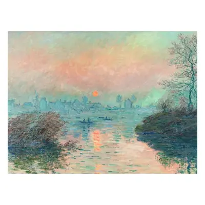 Reprodukció Setting Sun on the Seine, Claude Monet