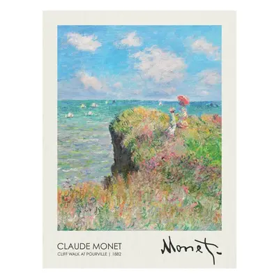 Reprodukció Cliff Walk at Pourville (1882), Claude Monet