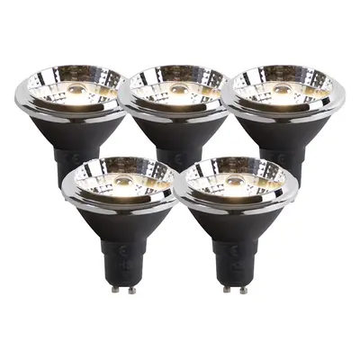 5 db LED-es lámpa AR70 GU10 6W 2000K-3000K sötétre meleg