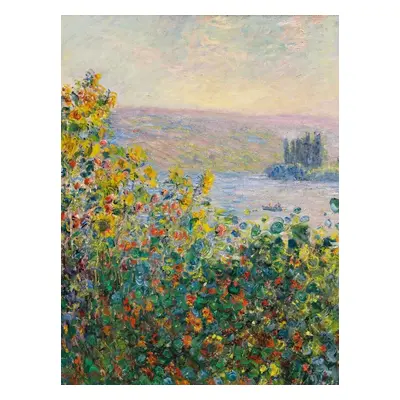 Reprodukció Flower Beds in Vétheuil (1881), Claude Monet