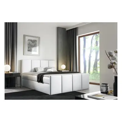 LAROS kárpitozott boxspring ágy + topper, 120x200, madryt 920