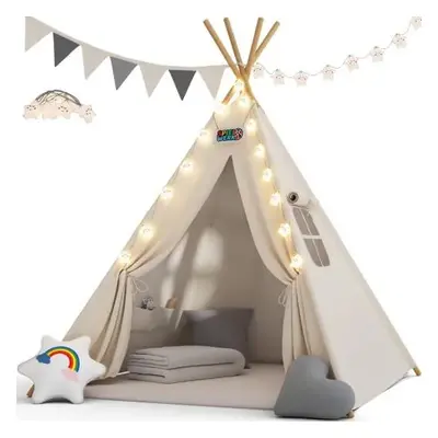 Spielwerk® Teepee gyereksátor 160x120x120cm - fehér