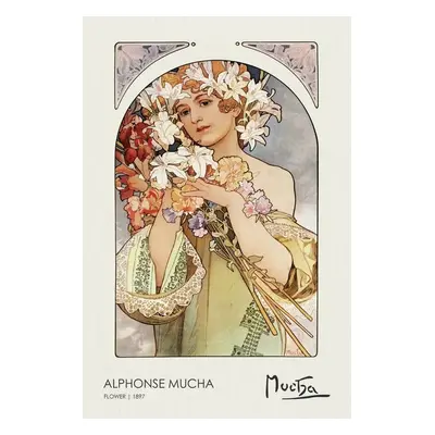 Reprodukció Flower (1897), Alfons Mucha