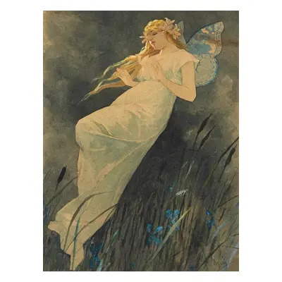 Reprodukció The Elf in the Iris Blossoms, Alfons Mucha