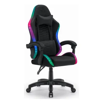 Szövet gamer szék HC-1000 LED RGB - fekete