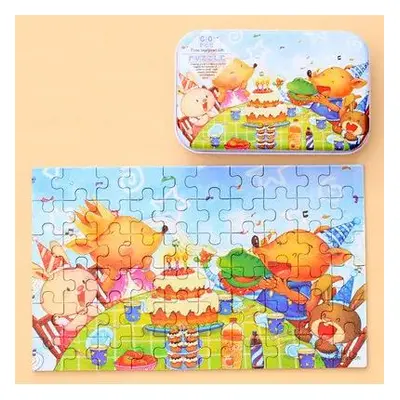 Fából készült Puzzle - Születésnapi Party 60db