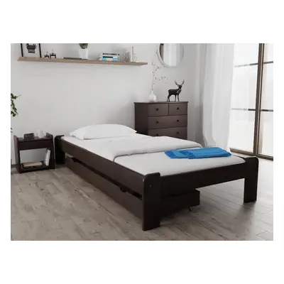 ADA ágy 80 x 200 cm, diófa Ágyrács: Lamellás ágyrács, Matrac: Deluxe 10 cm matrac