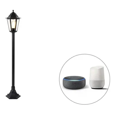 Smart álló kültéri lámpa fekete 125 cm WiFi ST64-vel - New Orleans