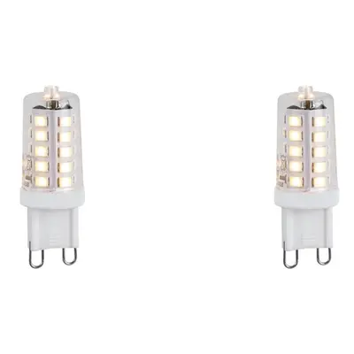 Set van 2 G9 dimbare LED lampen 1.2W 100 lm 2700K