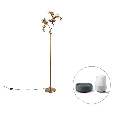 Intelligens állólámpa arany 2-lámpás Wifi G95-tel - Botanica