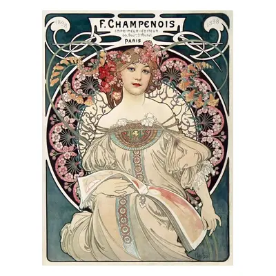 Reprodukció Lady in Green, Alfons Mucha