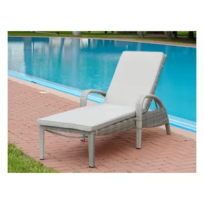 Valencia Premium rattan kerti napozóágy grey-wash