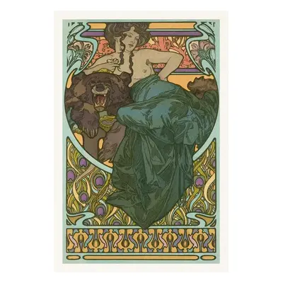 Reprodukció Lady & Bear, Alfons Mucha