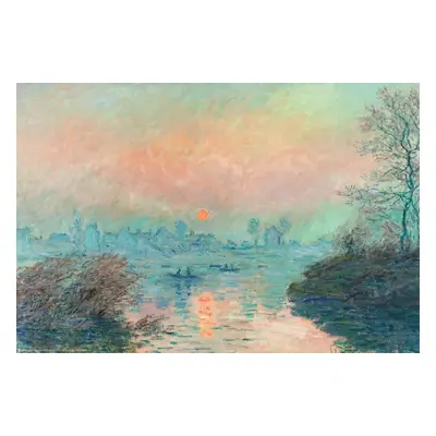 Plakát Setting Sun on the Seine, Claude Monet