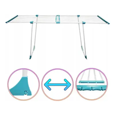 Erga Model 306U, stabil teleszkópos ruhaszárító 202x55x92 cm, fehér-zöld, ERG-SEP-10SUSSTOPROFE