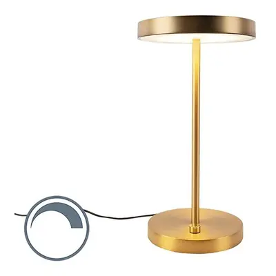 Modern asztali lámpa bronz LED-del - Disco