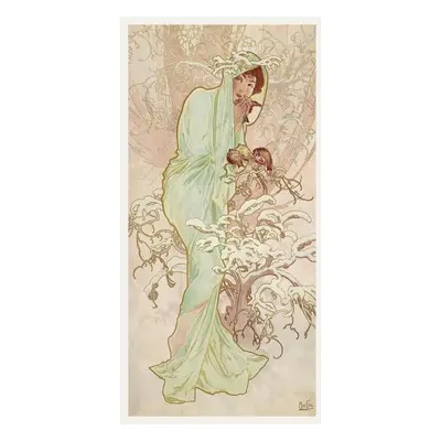 Reprodukció The Seasons: Winter, Alfons Mucha