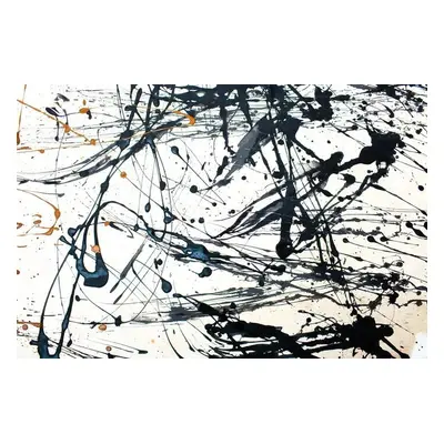 Plakát Pollock Inspired Grey Splash, Jackson Pollock