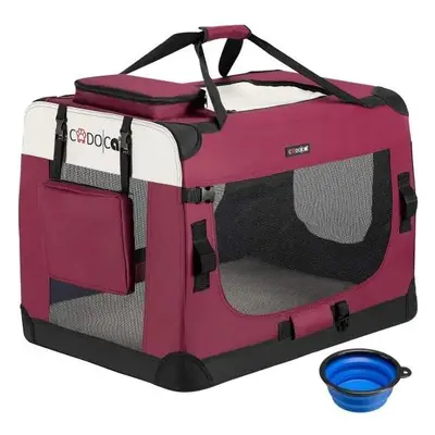 Cadoca® Hordozható kutyatáska L 70x52x52cm - piros