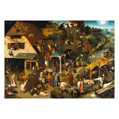 Reprodukció Netherlandish Proverbs, 1559, Pieter the Elder Bruegel