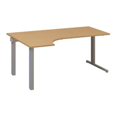 ProOffice C ergonomikus asztal 180 x 120 cm, bal, bükkfa