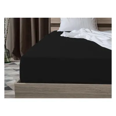 Jersey EXCLUSIVE fekete lepedő 90x200 cm Grammsúly: Lux (190 g/m2)