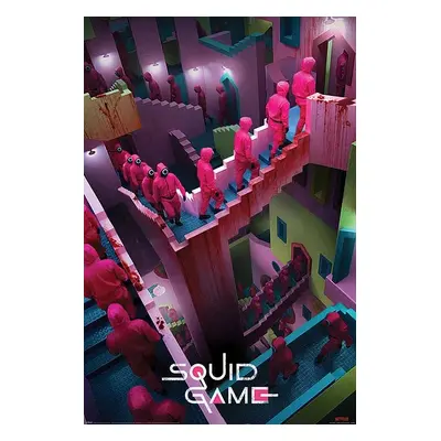 Plakát Squid Game - Crazy Stairs