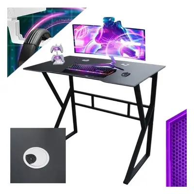 Játék számítógépasztal GAMER STL20CZ 100x60 cm fekete