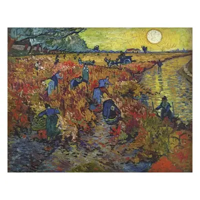 Reprodukció Red Vineyards at Arles, 1888, Vincent van Gogh