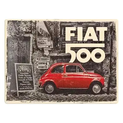 Fém tábla Fiat 500 Retro