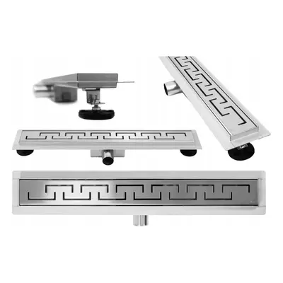 Rea Linear rozsdamentes acél ereszcsatorna 100 cm modell görög, REA-G0405