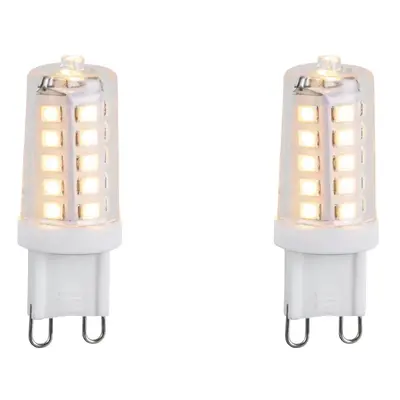 Set van 2 G9 dimbare LED lampen 3.2W 250 lm 2200K