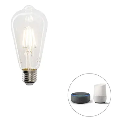 5 db Smart E27 szabályozható Kelvin LED lámpában ST64 4,5W 470 lm 1800-4000K