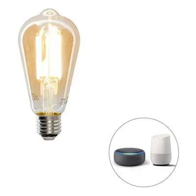 5 db Smart E27 szabályozható Kelvin LED lámpában ST64 goldline 7W 700 lm 1800-4000K