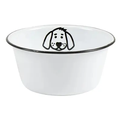 IB Laursen DOG MINI ENAMEL fehér zománcozott tál