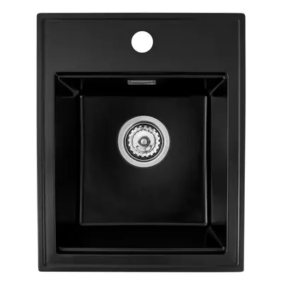 SINK Quality Mosogató minőségi Ferrum Új 4050, 1 kamrás gránit mosogató 400x500x185 mm + króm sz