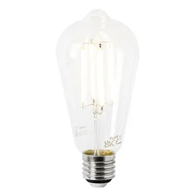 5 db E27 LED lámpa ST64 átlátszó 2.2W 470 lm 2700K