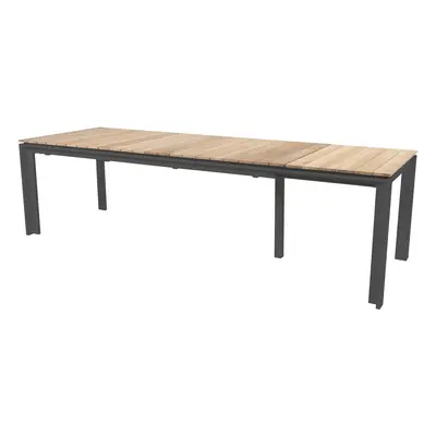 Optimum Teak hosszabbítható antracitszürke étkezőasztal 220-340 cm