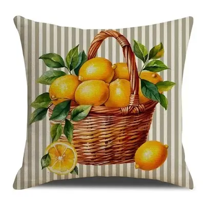 Párnahuzat LEMON BASKET 45x45 cm, bézs