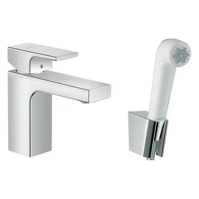 Hansgrohe Vernis Shape, mosdócsaptelep 100 kézi zuhannyal Bidette, króm, 71216000