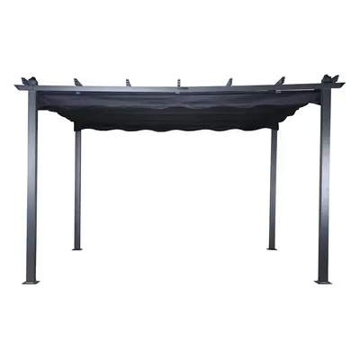 Lazio kerti pergola fekete 4x3 m