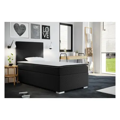 RENATA kárpitozott boxspring ágy + topper, 80x200, sawana pik honey 14, balos