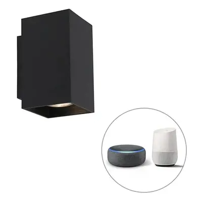 Modern Smart fali lámpa fekete, 2 db WiFi GU10-vel - Sandy