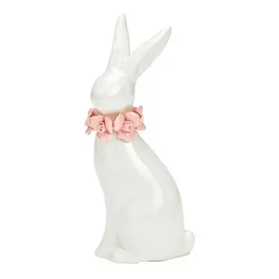 Kerámia nyuszi ROSE BUNNY 18 cm fehér