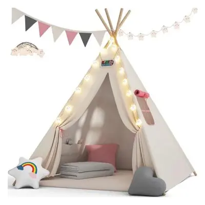 Spielwerk® Gyermeksátor Teepee 160x120x120cm - rózsaszín