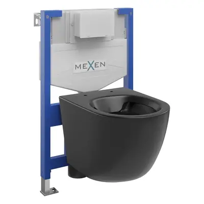 Mexen Fenix XS-F, rejtett modul és függő WC Lena, fekete matt, 6803322XX85